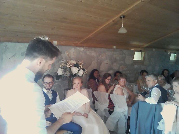 Mariage le 6 juillet Chalet Jogona à Jaun 